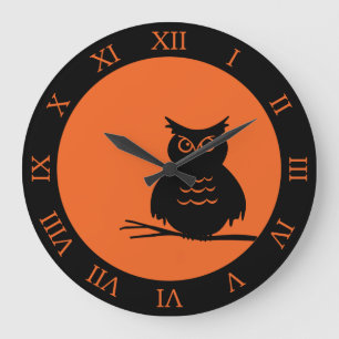Relógio Grande Halloween Hoot Owl