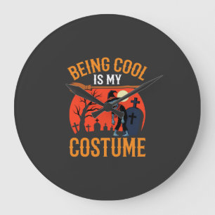 Relógio Grande Halloween Ser Legal É o Meu Design de Zumbi de Fan