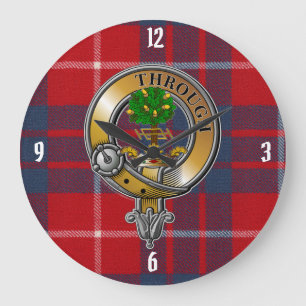 Relógio Grande Hamilton Tartan & Crachá
