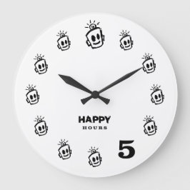 Relógio Grande HAPPY Hours Wall Clock