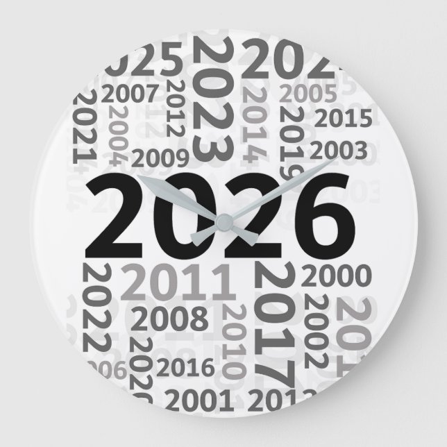 Relógio Grande Happy New Year Countdown Wall Clock (Frente)