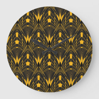 Relógio Grande Harmonia Geométrica: Design de Ornamento Digital