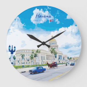 Relógio Grande Havana, Cuba - Alma Clássica Vintage