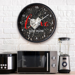 Relógio Grande Hawaii Beach Coral Heart Photo You More Cote