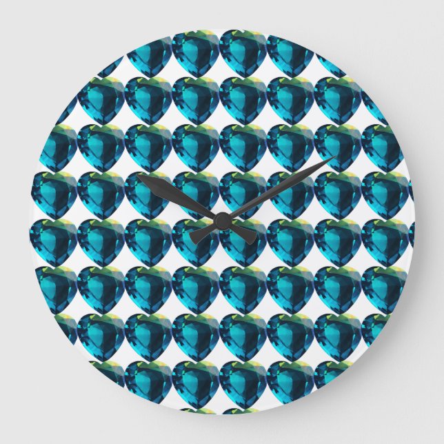 Relógio Grande Heart Aquamarine, Blue (Frente)