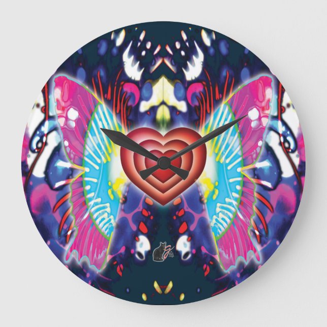 Relógio Grande Hearts Of Glys (Frente)
