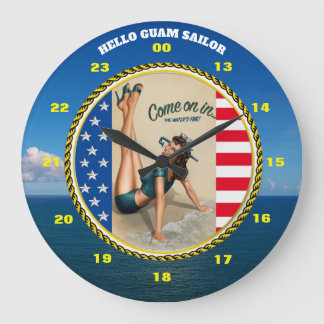 RELÓGIO GRANDE HELLO GUAM SAILOR
