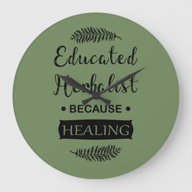 Relógio Grande Herbalista educado (Frente)