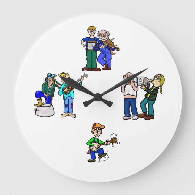 Relógio Grande Hillbilly Jug Banda Wall Clock (Frente)