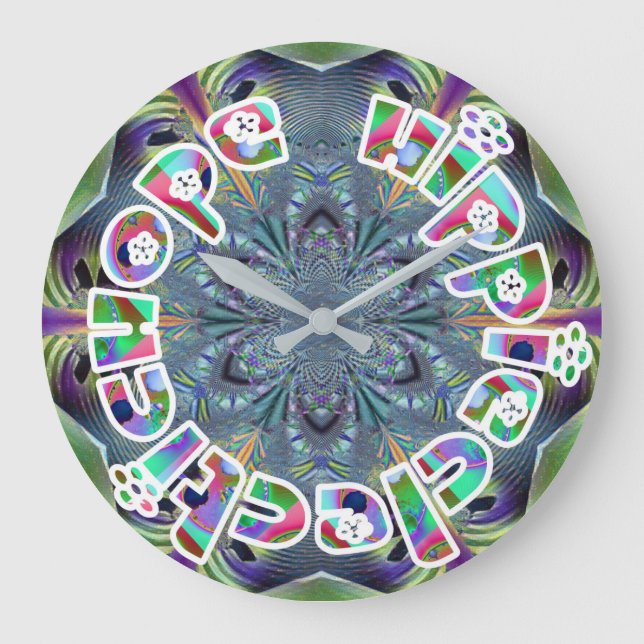 Relógio Grande HippieClecticHope APL 20-13 Fractal (Frente)