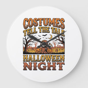 Relógio Grande História de Fantasia de Halloween Tipografia de Ce