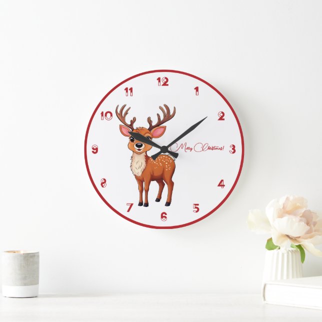 Relógio Grande Ho-Ho-Ho! É uma Reindeer (Lar)