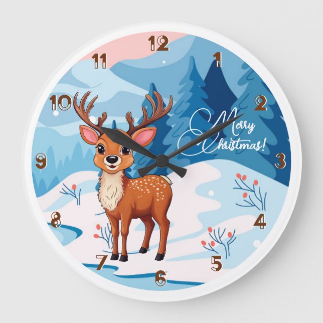 Relógio Grande Ho-Ho-Ho! It's a Reindeer Kids  Watch (Frente)