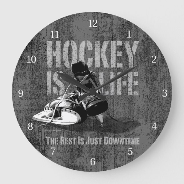 Relógio Grande Hockey É A Vida (Frente)