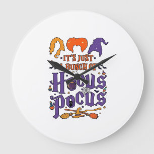 Relógio Grande Hocus Pocus Halloween Bruxas Caldeirão Vassoura Ga