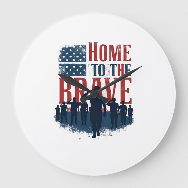 Relógio Grande Home of the Brave Salute Tee (Frente)