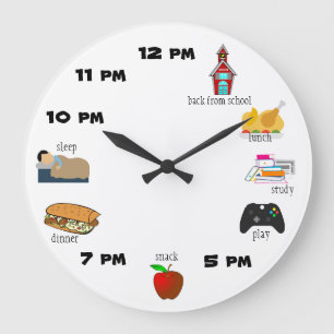 Relógio Grande hora diária da rotina do pm