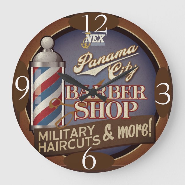 Relógio Grande Hora do Compro Barber em um (Frente)