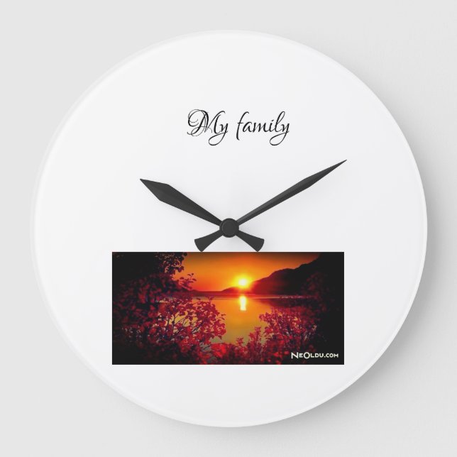 Relógio Grande hora do pôr do sol (Frente)