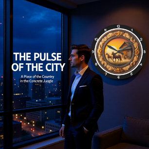 Relógio Grande Hora Dourada Patrimônio Equino