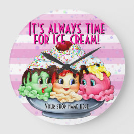 Relógio Grande Hora para o gelo cream.hand