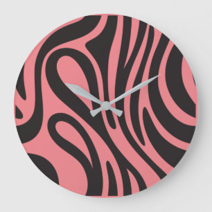 Relógio Grande Horloge Effet Zèbre Africain.Nature et minimaliste