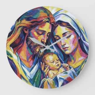Relógio Grande Horloge Ronde Jésus Marie et Joseph