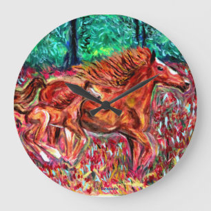 Relógio Grande Horse Art - Designer Clocks - Art by D. Davidsohn