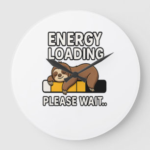 Relógio Grande Humor de Economia de Energia de Preguiça
