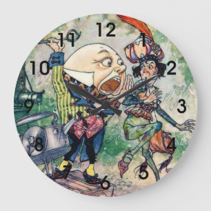 Relógio Grande Humpty Dumpty no país das maravilhas