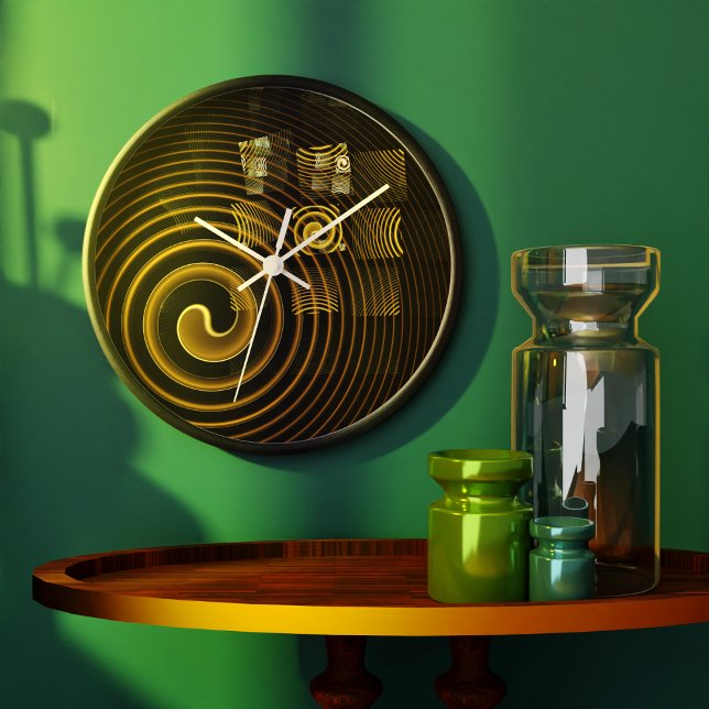 Relógio Grande Hypnosis Abstrato Art Round (Hypnosis Abstract Art Round Clock)