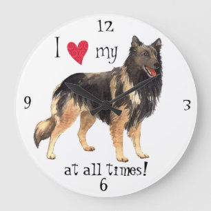 Relógio Grande I Love my Belgian Tervuren
