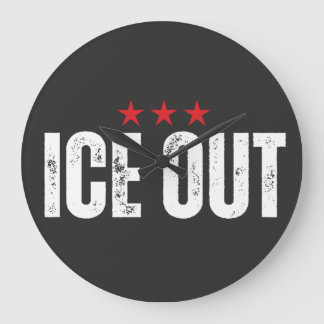 Relógio Grande ICE OUT Anti Trump