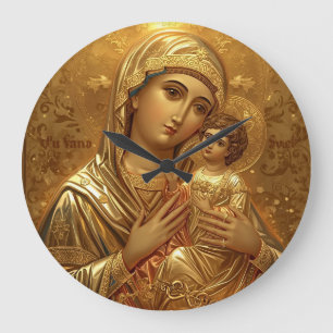 Relógio Grande Ícone da Virgem Maria em Oração