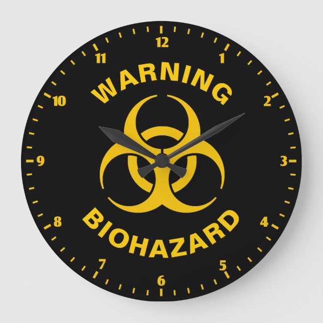 Relógio Grande Ícone de Biohazard (Frente)