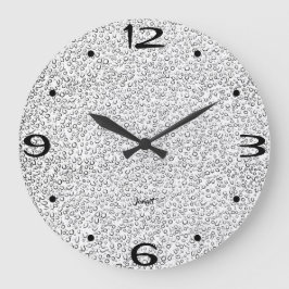 Relógio Grande Icy Fog Gray Dapple Modern Bathroom Wall Timepiece