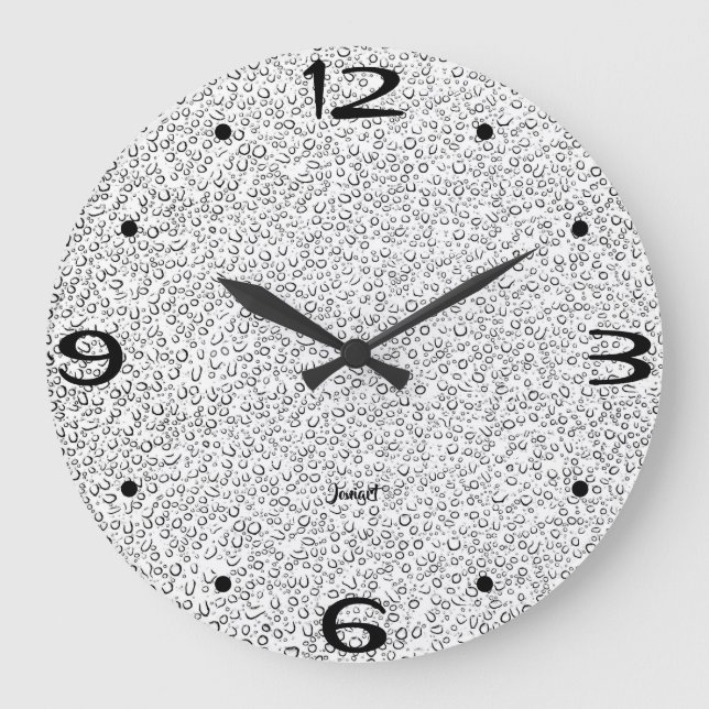 Relógio Grande Icy Fog Gray Dapple Modern Bathroom Wall Timepiece (Frente)