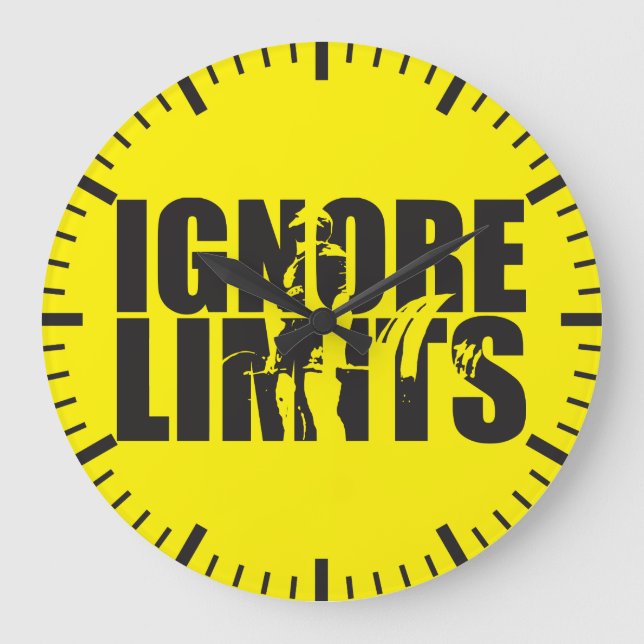 Relógio Grande IGNORAR LIMITES - Elevação - Motivação de Workout (Frente)