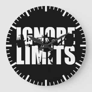 Relógio Grande IGNORAR LIMITES - Motivação de Workout de Dia da P