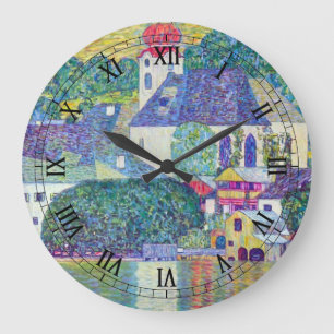 Relógio Grande Igreja do St. Wolfgang por Gustavo Klimt, arte do