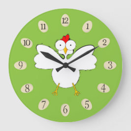 Relógio Grande Ilustração de galinha de desenho animado