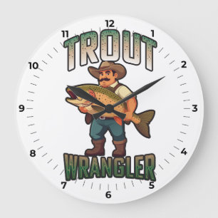 Relógio Grande Ilustração vetorial de desenho animado do Trout Wr