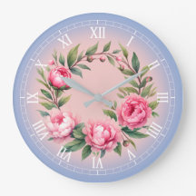 Impressão Artística Peônias em Aquarela em Coroa