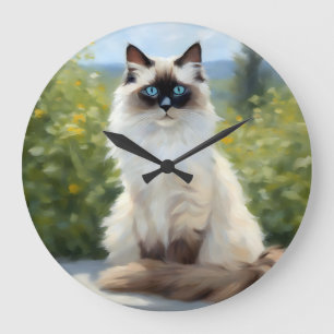 Relógio Grande Impressionista Serenity The Ragdoll