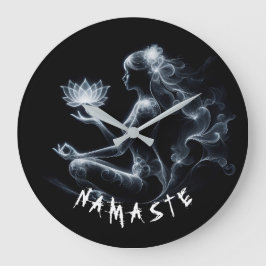 Relógio Grande Ioga Instrutor Lotus Meditação Pose Brilhante