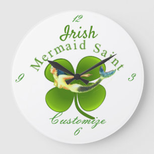 Relógio Grande Irish Mermaid Saint Thunder_Cove