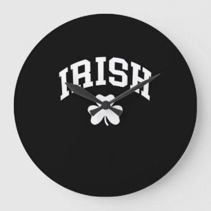Relógio Grande Irish Shamrock Dia de São Patrício Ireland Prid Ir