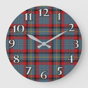 Relógio Grande Irish Time Acentua Clan MacNamara Tartan