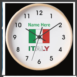 Relógio Grande Itália e Sinalizador Italiano Personalizado