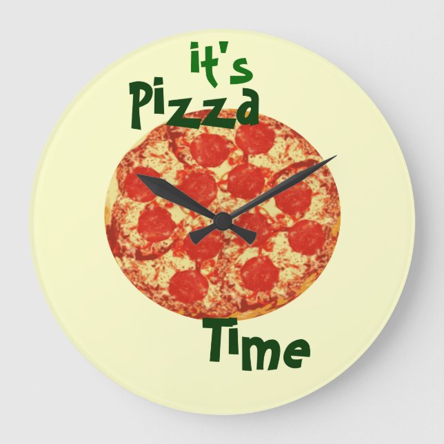 Relógio Grande It's Pizza Time Clock (Frente)